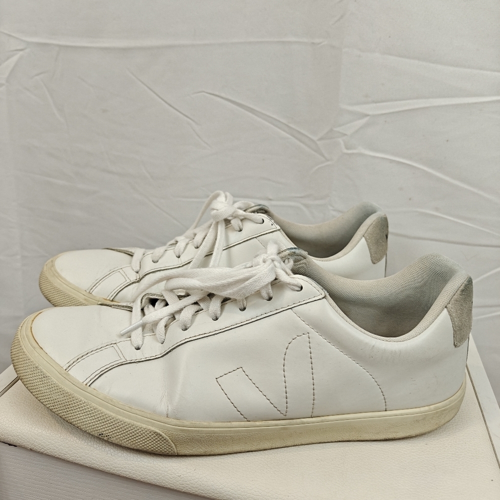 Veja Esplar White Leather Sneakers Size 9 Women's - Picture 2 of 9